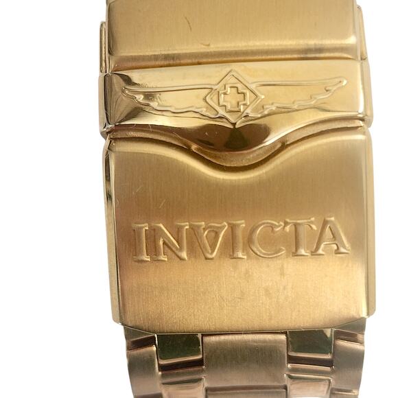 Invicta Men's Pro Diver Watch Scuba Chronograph Green Dial Gold Tone 200m 48mm - Picture 10 of 12